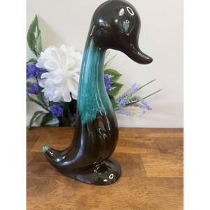 Vintage Blue Mountain Pottery Duck –‎ Large Canadian Art Pottery Figurine Bird